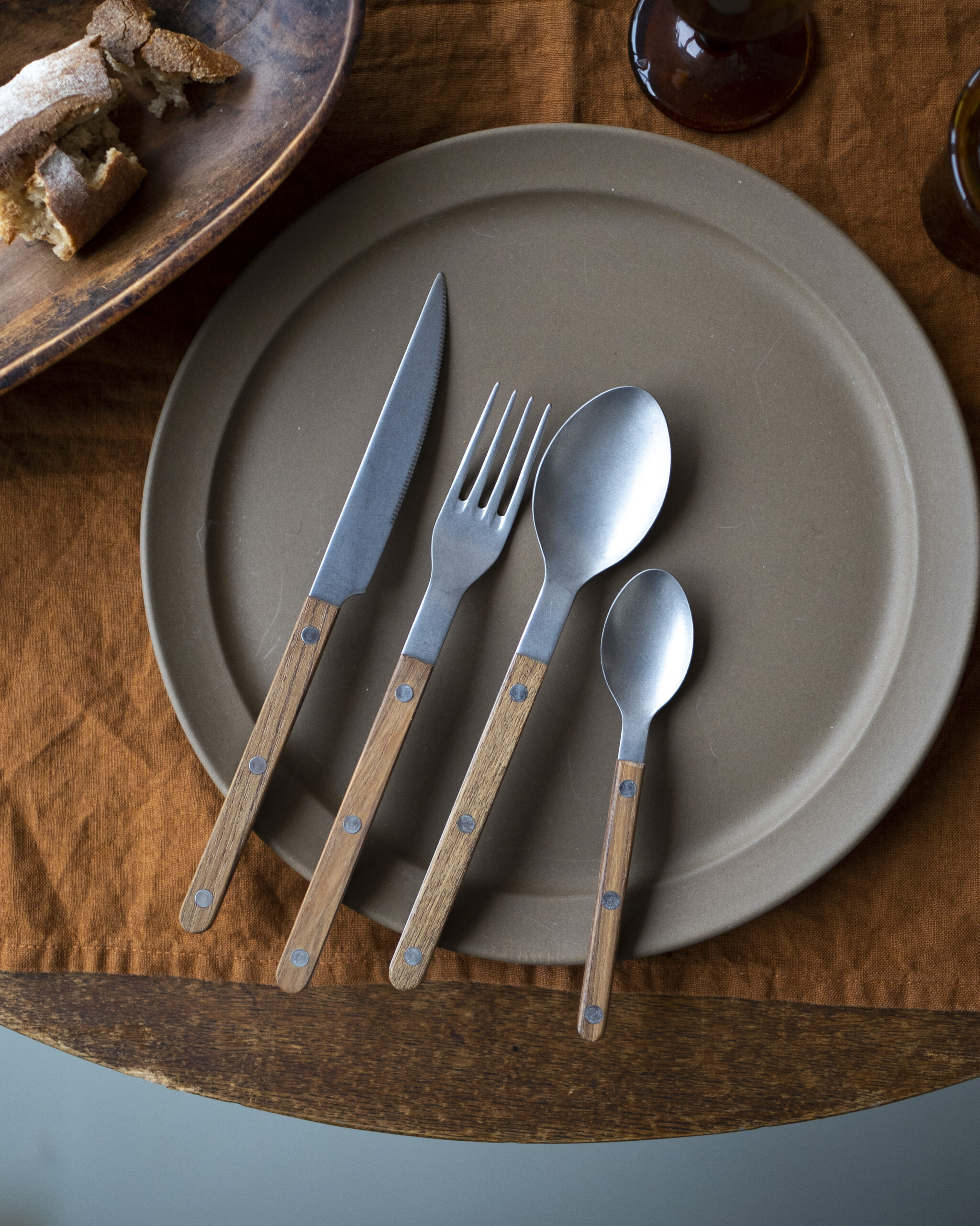 Spisegaffel vintage Teak