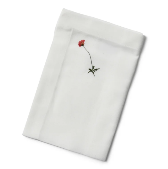 Serviett 50x50 flora valmue