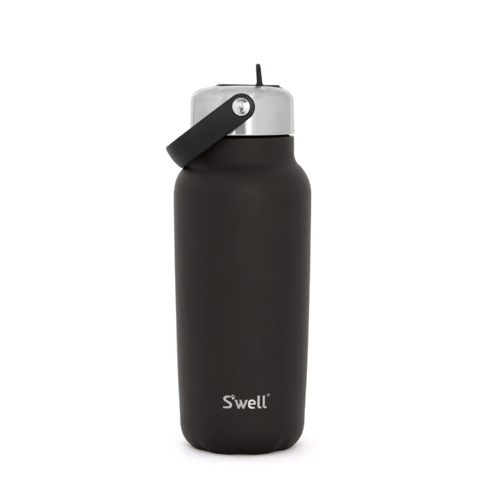 Flaske 940ml m/sugerør Onyx