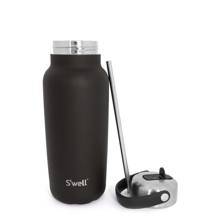 Flaske 940ml m/sugerør Onyx