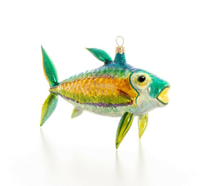 Fisk turkis/gul/lilla