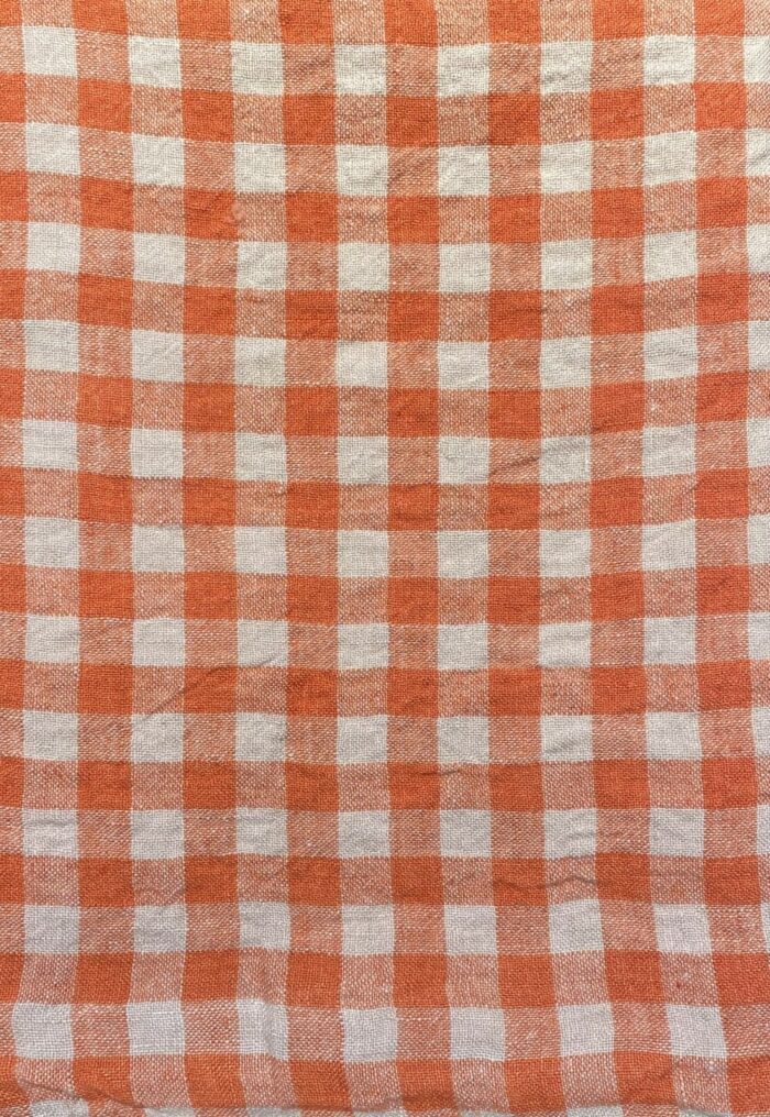 Kjøkkenhåndkle 55x80cm Orange Flax Gingham