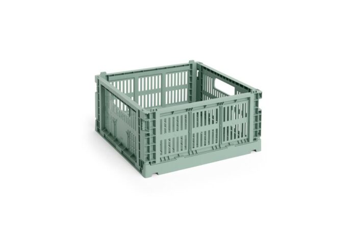Oppbevaringskasse medium kvadrat sage green