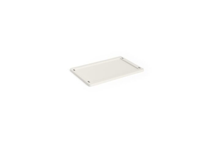 Plastlokk til oppbevaringskasse liten off-white