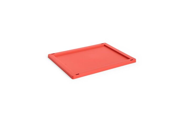 Plastlokk til oppbevaringskasse medium red