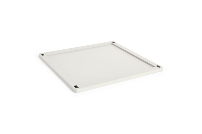 Plastlokk til oppbevaringskasse M kvadrat/kube off-white