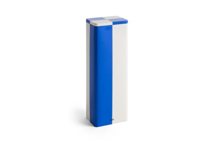 Tinnboks slim blue and off-white