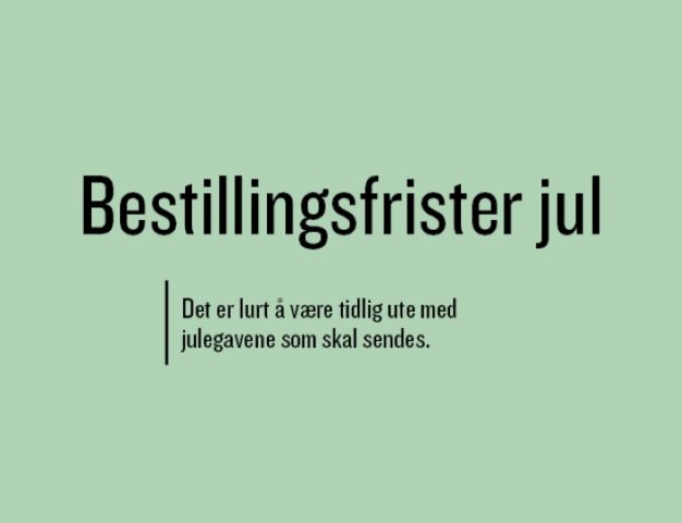 Bestillingsfrister