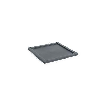 AE759-F127-AC37_HAY Colour Crate Lid Plastic M Square_Cube charcoal