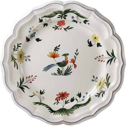 Gien_OISEAUX DE PARADIS_serveringsfat rundt