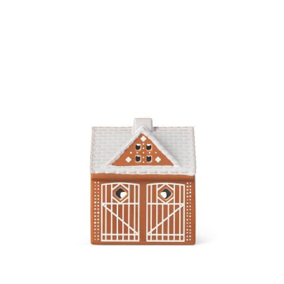 Kähler_Gingerbread_Lyshus julestall brun