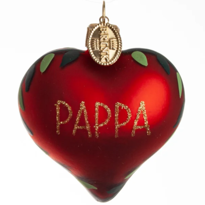 Brink Nordic hjerte pappa i glass 5cm