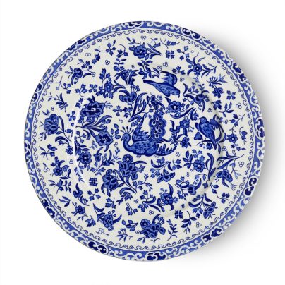 Burleigh_Blue Regal Peacock_tallerken_22cm Burleigh_Blue Regal Peacock_tallerken_22cm