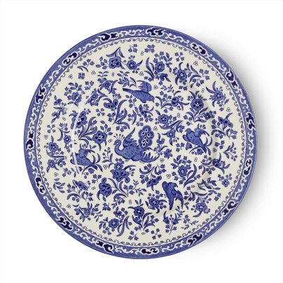 Burleigh_Blue Regal Peacock_tallerken_25cm Burleigh_Blue Regal Peacock_tallerken_25cm