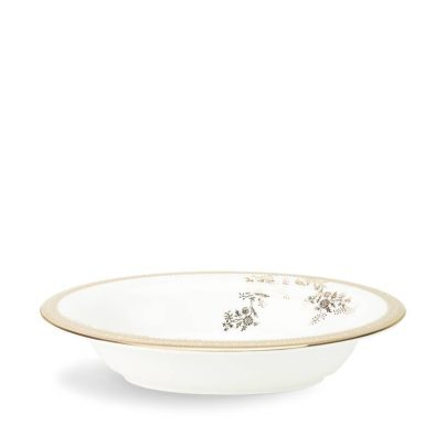 Wedgwood_Vera_Wang_Lace_Gold_oval skål_25cm