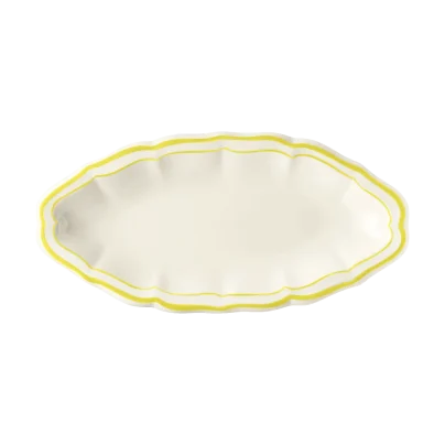 Gien_Serveringsfat ovalt lite 26,5cm gul
