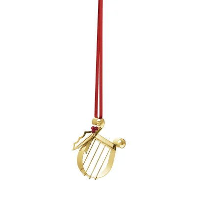 Georg Jensen Juleornament harpe 2026 gull