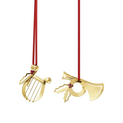 Georg Jensen Juleornamentsett harpe og horn 2026