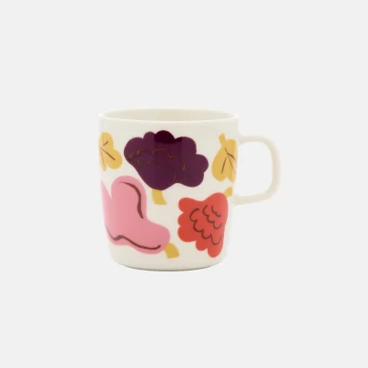 Marimekko Kukasta kukkaan Krus 4dl hvit-rød-gul-brun