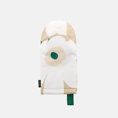 Marimekko Pieni Unikko Grytevott beige-hvit-grønn