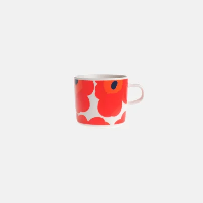 Marimekko Unikko Kaffekopp 2dl hvit-rød