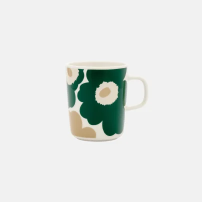 Marimekko Unikko Krus 2,5dl hvit-grønn-beige