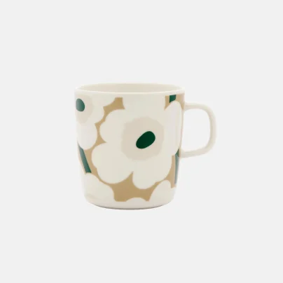 Marimekko Unikko Krus 4dl beige-hvit-grønn