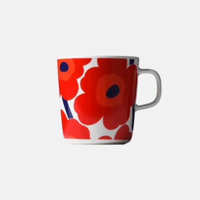 Marimekko Unikko Krus 4dl hvit-rød