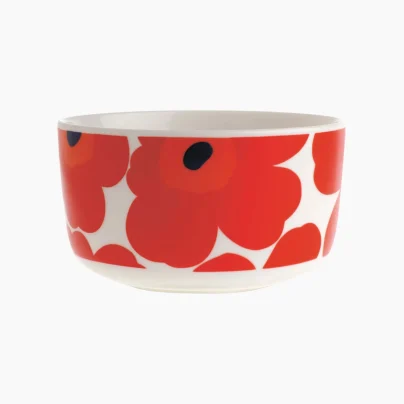 Marimekko Unikko Skål 5dl hvit-rød