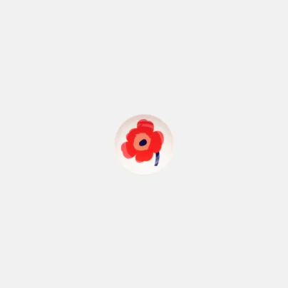 Marimekko Unikko Skål 9cm hvit-rød