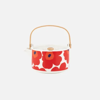 Marimekko Unikko Tekanne 7dl hvit-rød